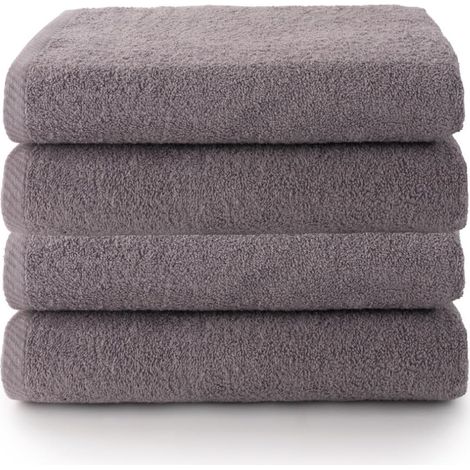 Lot de 4 Serviette de Bain Grande Taille 100% Coton Drap de Douche 70 x 140cm 400g Douces, Absorbantes et Résistantes Ensemble Idéal pour Une Salle de Bain Moderne (1/5)