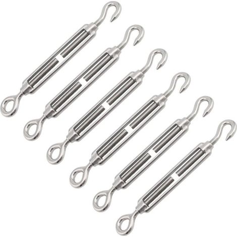 Tendeur De Cable, Ridoir M4, Tendeur Cable Inox, 6 PcsTendeur Cable Acier, Cable Tendeur, Tendeur Cable, Tendeur Inox, Tendeur Acier, Tendeur Vis, élingue Inox, Cable Avec Tendeur, Tendeur Fil (1/4)