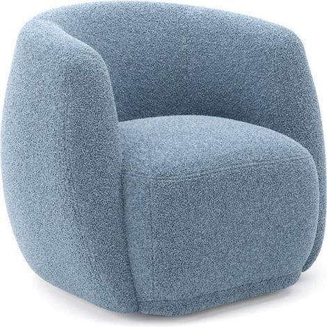 Clay Indoor Tub Chair - Sherpa - L79.5 x W82 x H72 cm - Bluebell - Flat Pack