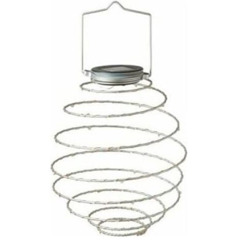 Lanterne Solaire - LED Blanche - Effet Spirale - À Suspendre - Extérieur - Lot De 4 (1/5)