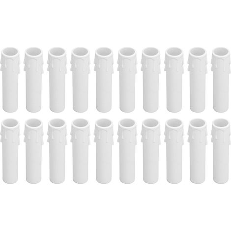 Lot de 20 cache-bougies de 10 cm (4 pouces) imitation goutte de cire E12 pour lustre (1/5)