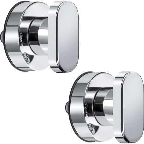 Poignée de Porte à Ventouse, Forte Ventouse pour Portes Vitrées, Tiroirs, Armoires, Réfrigérateurs et Salle de Bain, Poignée de Traction Polyvalente, Lot de 2 Pièces