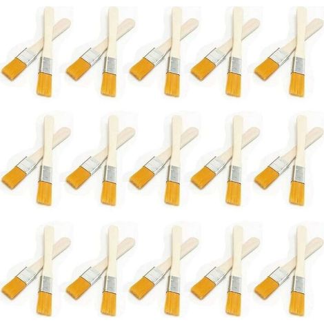 30× Pinceaux à poils plats avec manche en bois Pinceaux Peinture Bois Pinceaux Peinture à Pinceaux pour Murs Garniture Peinture Brosse Angle Sash Peinture Pinceau Professionnel (1/4)