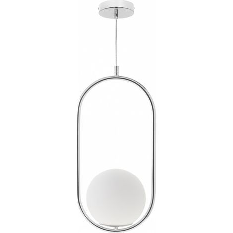 Lampada AIMEE Ciondolo ovalo cromo 1 luce INTERLUSA (1/2)