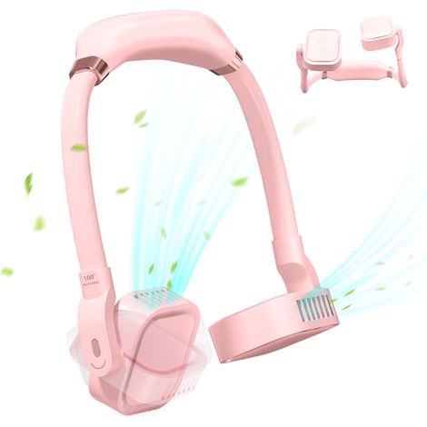 Ventilador de cuello sin aspas, rotación de 360°, salida de aire de 180°, 3 velocidades (portátil). (1/5)