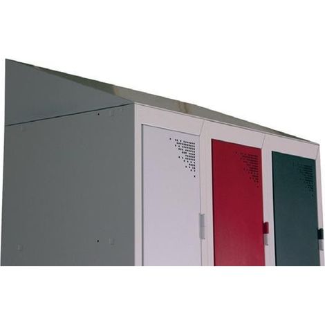 PROVOST - Coiffe inclinée pour vestiaire en plastique gris - 600 mm