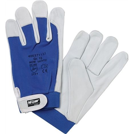 Gant Donau Taille 11 nature/bleu cuir souple Nappa EN 388