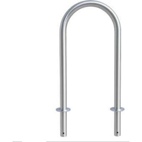Dissuasore archetto inox tondo H 120 cm x L 48 cm da interrare