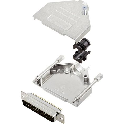 TRU COMPONENTS TCDTZK25DMPK 7708988 KIT connettori maschio SUB-D 180 ° Numero Poli (num): 25 Punte a saldare 1 pz.