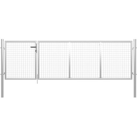 Portillon Acier 350x100 cm Argenté (1/5)
