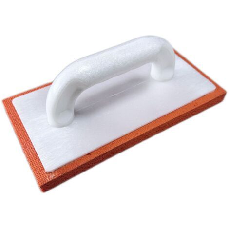 QORVA-Taloche avec garniture en caoutchouc mousse, Blanc/orange, 14 x 21cm