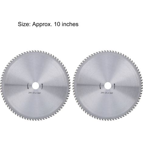 x 10-Zoll-80T-Rasenmähermesser aus nicht perforiertem Aluminium, silberfarben (1/5)