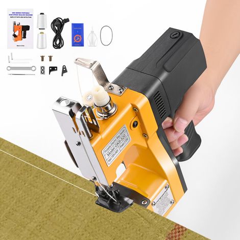 Machine à sceller les sacs en 2 secondes, machine à coudre électrique portable 220 V, idéale pour les sacs tissés, les sacs en similicuir, les sacs en plastique, les sacs en papier de riz, etc.