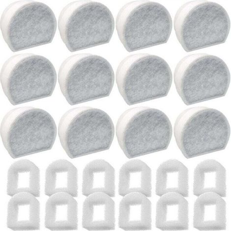 Pack of 24 Foam Pre-Filters and Carbon Filter for PetSafe Drinkwell Fountain - for Sedona Fountains, Filter for Cat and Dog Water Fountain (1/5)