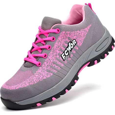Chaussures de sécurité pour femmes, chaussures de travail à embout d'acier, protection contre les chocs et les perforations, pointures 35 à 40 (1/5)