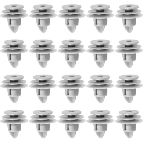 20 x Clips de Garniture de Coffre Orifice 9 mm Orifice 9 mm Tige 18 mm Clips en Plastique Gris à Pousser fixent Garniture de Coffre et Hayon Ajustement sans Bruit (1/5)