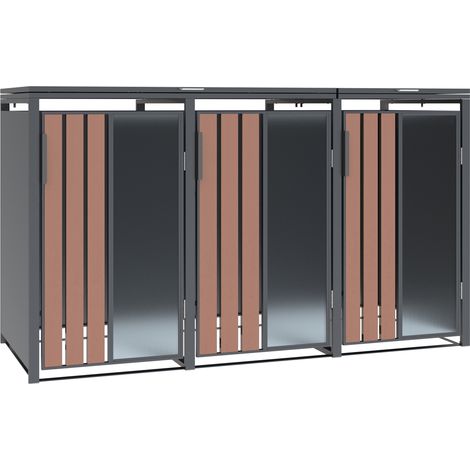 Westmann Status 3  Metall Mülltonnenbox 3er  3x240 L  Anthrazit