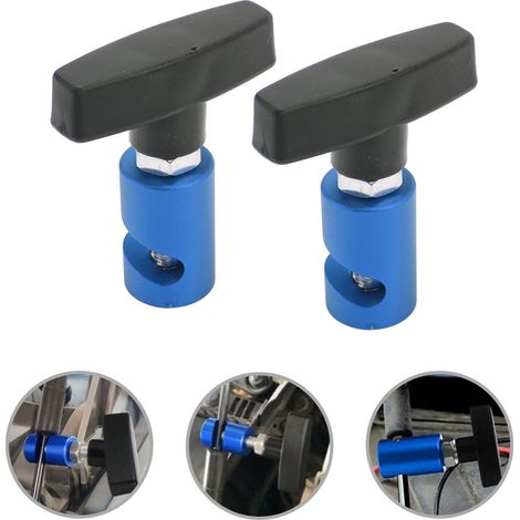 2-in-1-Werkzeug für M12-Motorhaubenheberstange, Zündkerzenabstands-Einstellwerkzeug (Bodenbohrung), blau. (1/5)