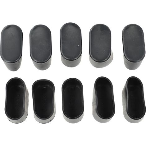 Pied de chaise ovale, lot 10 patins protection sol en caoutchouc fiabl (1/4)