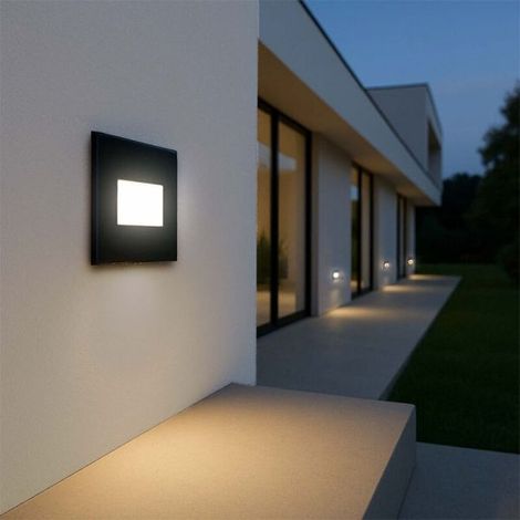 UNIVERSO ES37-N3C SEGNAPASSO SMD LED RETTANGOLARE IN VETRO MONTAGGIO A INCASSO 503E 4W CCT SWITCH CAMBIA COLORE LUCE  IP65