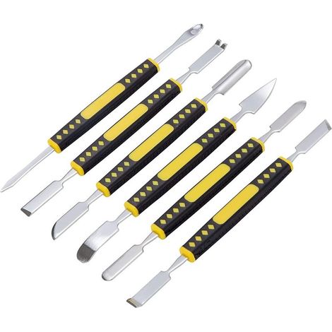 Lot de 6 Outils de réparation électroniques - Outil d'ouverture de spudger - Barre de biche en métal - Double tête - Ordinateurs Portables, téléphones Portables, appareils électroniques (1/5)