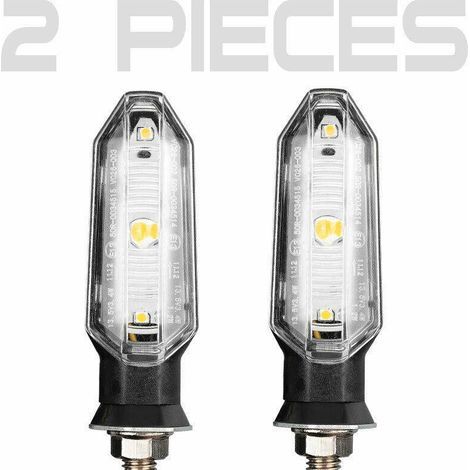 2 Pièces-Applicable Honda Kawasaki Yamaha 3led Grand Requin Moto Signal Lumineux (1/4)