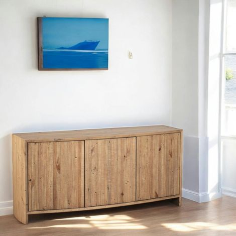 Buffet en bois recyclé FSC 3 portes NELSON (1/4)