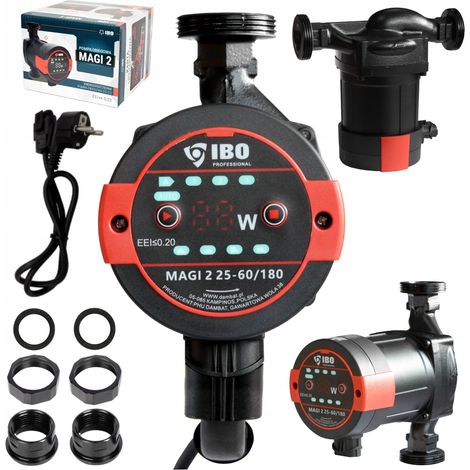 Pompe circulatoire Magi 2 25-80/180 – Moteur à aimants permanents – Débit 90 l/min – Hauteur de relevage jusqu'à 8 m – Silencieuse 43 dB(A) – IBO