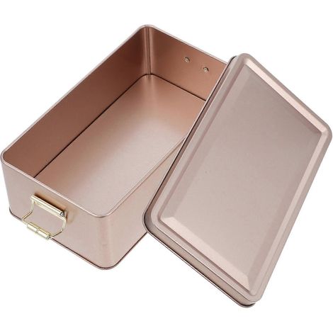 Boîte de rangement métallique compatible couvercle fraîcheur, boîtes fer-blanc et conteneurs conservation métal (1/5)