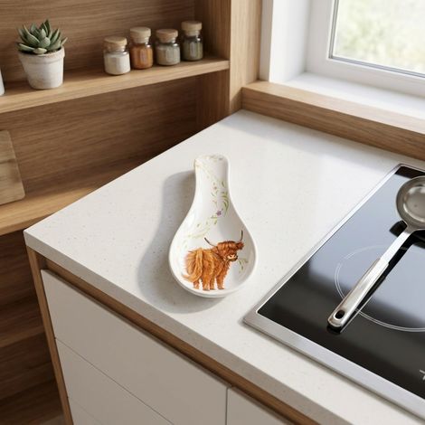 Highland Cow Themed Kitchen Spoon Rest (1/2)