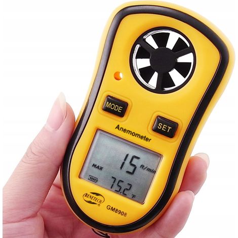 Anemometer, Windmesser, Temperatur- und Luftgeschwindigkeitsmessung (1/5)