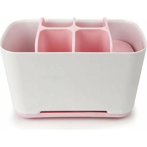 Organisateur brosse à dents électrique porte-brosse à dents, support pour brosse à dents porte-dentifrice, support pour brosse à dents étui de maquillage, salle de bains, 1 pièce(Rose)