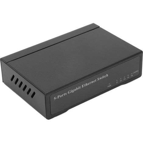 Switch Ethernet Gigabit 5 ports pour bureau, prise US 100-240V, non géré, plug-and-play, boîtier compact (1/4)