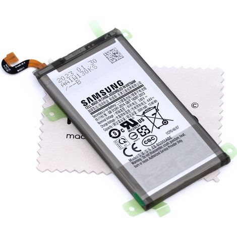 Batterie pour d'origine Samsung pour Samsung Galaxy S8 Plus (G955F) EB-BG955ABE avec Chiffon de Nettoyage mungoo argenté
