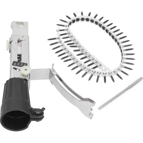 Adaptateur Visseuse à Chaîne - Acier Inoxydable - Pour Installation Plafond et Cloisons Bois - 50 Clous Intégrés (1/5)