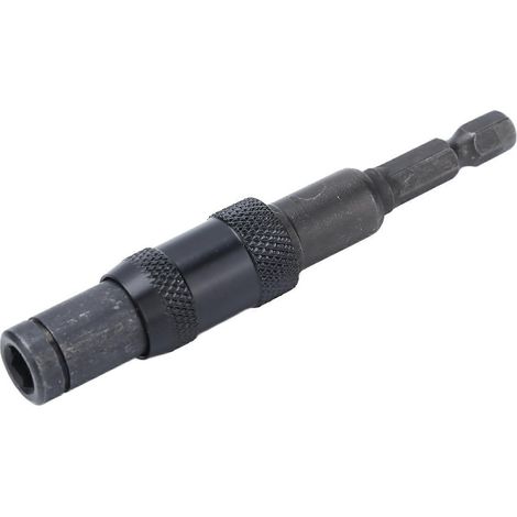 Porte-embout Impact Tough à changement rapide avec rallonge de tournevis autobloquante, tige hexagonale 1/4", noir