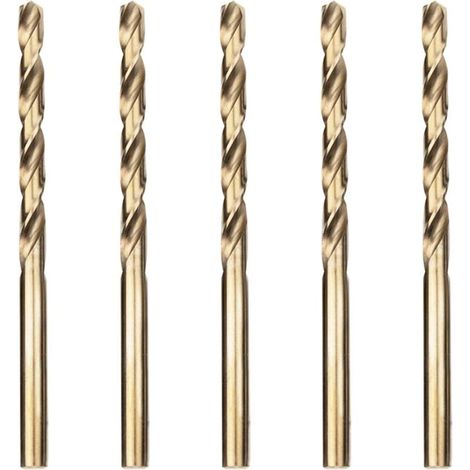 Ulisem5 Stück 5,0 mm professionelle Spiralbohrer, Edelstahl-Metallbohrer, Standard DIN 338