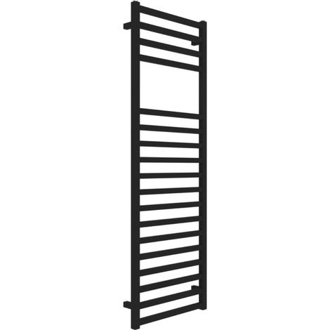 Termoarredo bagno scaldasalviette forma square calorifero termosifone nero opaco finitura- nero - misure h1500xl500xi470 mm - confezione 1 (1/5)