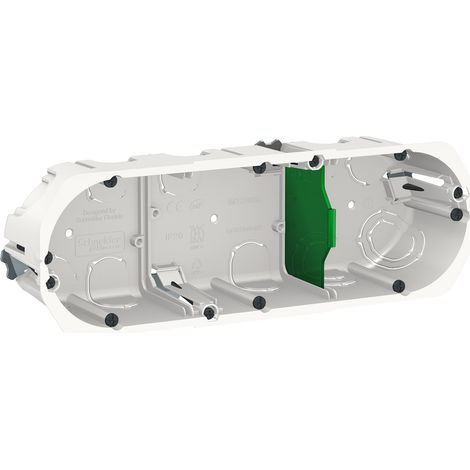 Boîte d'encastrement - 3 postes - Ø 67 mm - Profondeur 50 mm - Multifix - IMT35935 - Schneider (1/4)