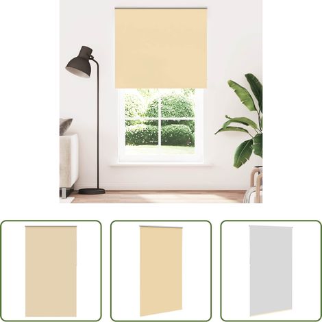 vidaXL Lichtschutz - Verdunkelungsrollo Beige 120x210 cm Stoffbreite 116,6 cm (1/5)
