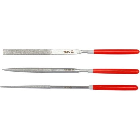 YATO YT-6143 - Feile de der Nadel de Diamant Set 3 Stück 3x140x50mm