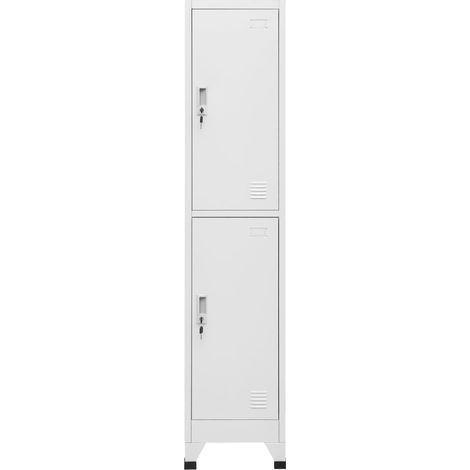 vidaXL Armadietto a Chiave a 2 Scomparti 38x45x180 cm