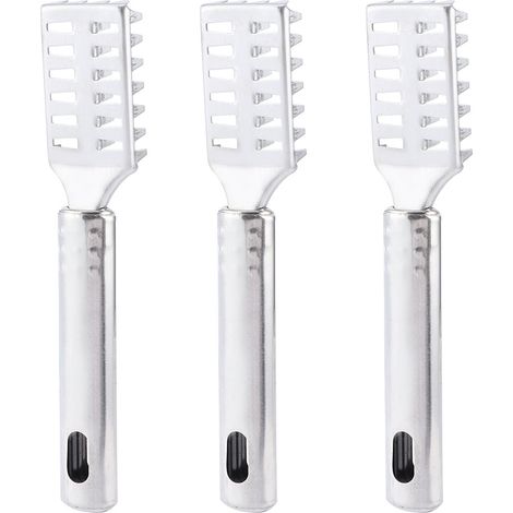 Lot de 3 grattoirs à poisson en acier inoxydable, outil pour écailler et nettoyer les poissons, accessoire de cuisine (1/5)