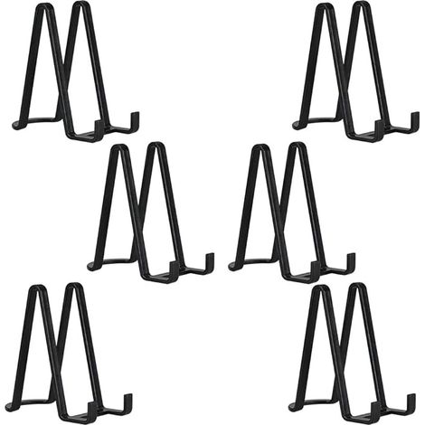 Chevalet en plastique pour assiettes - Présentoir pour livres de bureau - Chevalet de présentation décoratif - 20 cm (6 pièces) (1/5)