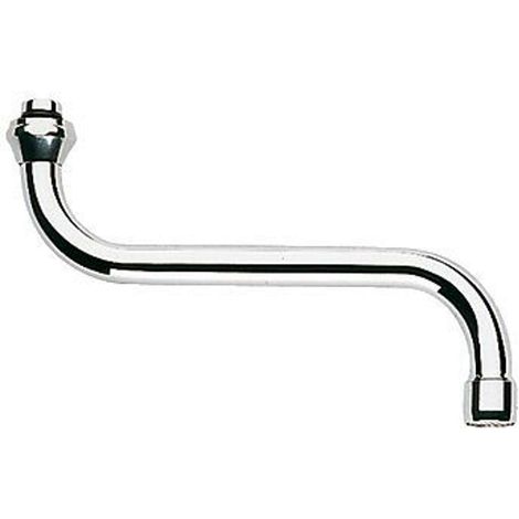 S-Auslauf 13084 Ausladung 200mm für Küchen-Wandbatterien DN15 chrom