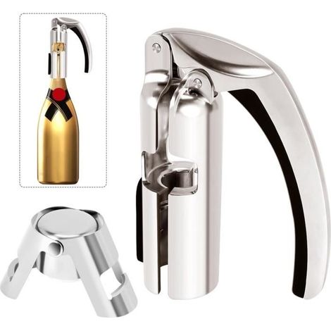 Décapsuleur de bouteille de champagne tire-bouchon de champagne en alliage de zinc pour bar tire-bouchon vin mousseux décapsuleur (1/4)