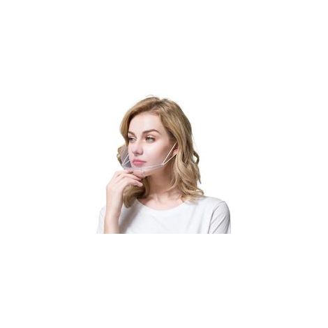 12 Pièces Visière Masque Transparent pour Nez et Bouche avec Élastiques pour Cuisine Chefs Restaurants Aesthetic Studio (12 pièces Transparent)