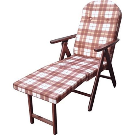 Sillón reclinable Amalfi con reposapiés en madera de haya marrón