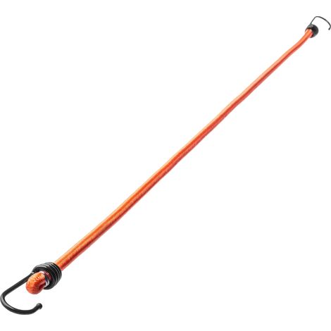 Cuerda flexible de 61 cm de largo y 8 mm de diámetro, soporta 45 kg, con ganchos metálicos, apta para uso en exteriores. (1/5)
