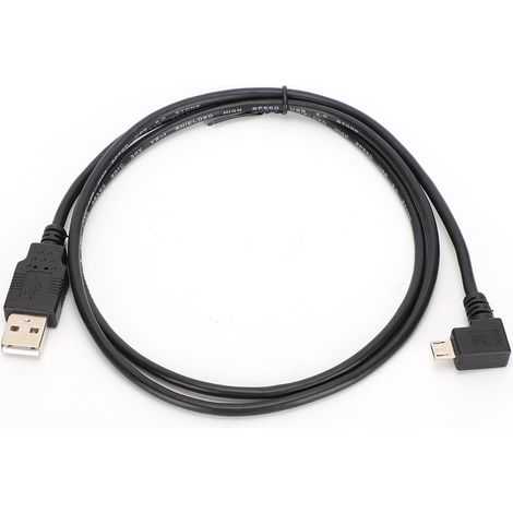 Câble de connexion micro USB à USB angle droit 1 mètre pour transfert de données et charge rapide (1/5)